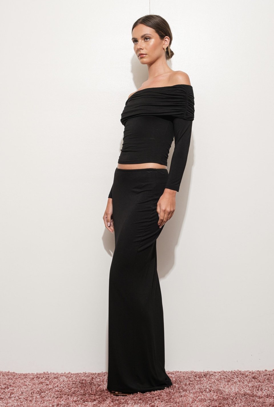 Raven Black Maxi Skirt