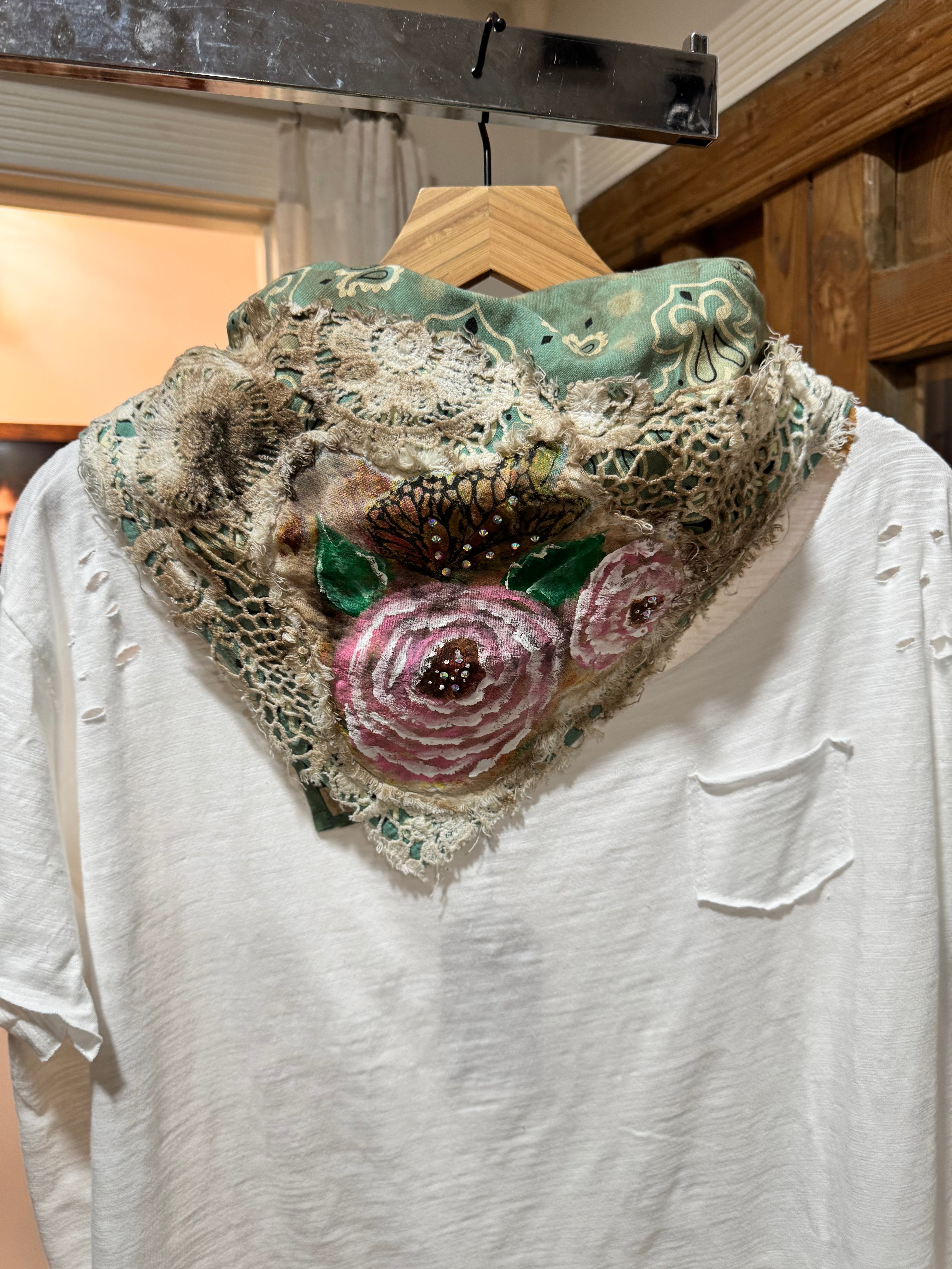 Peony Lace Bandana