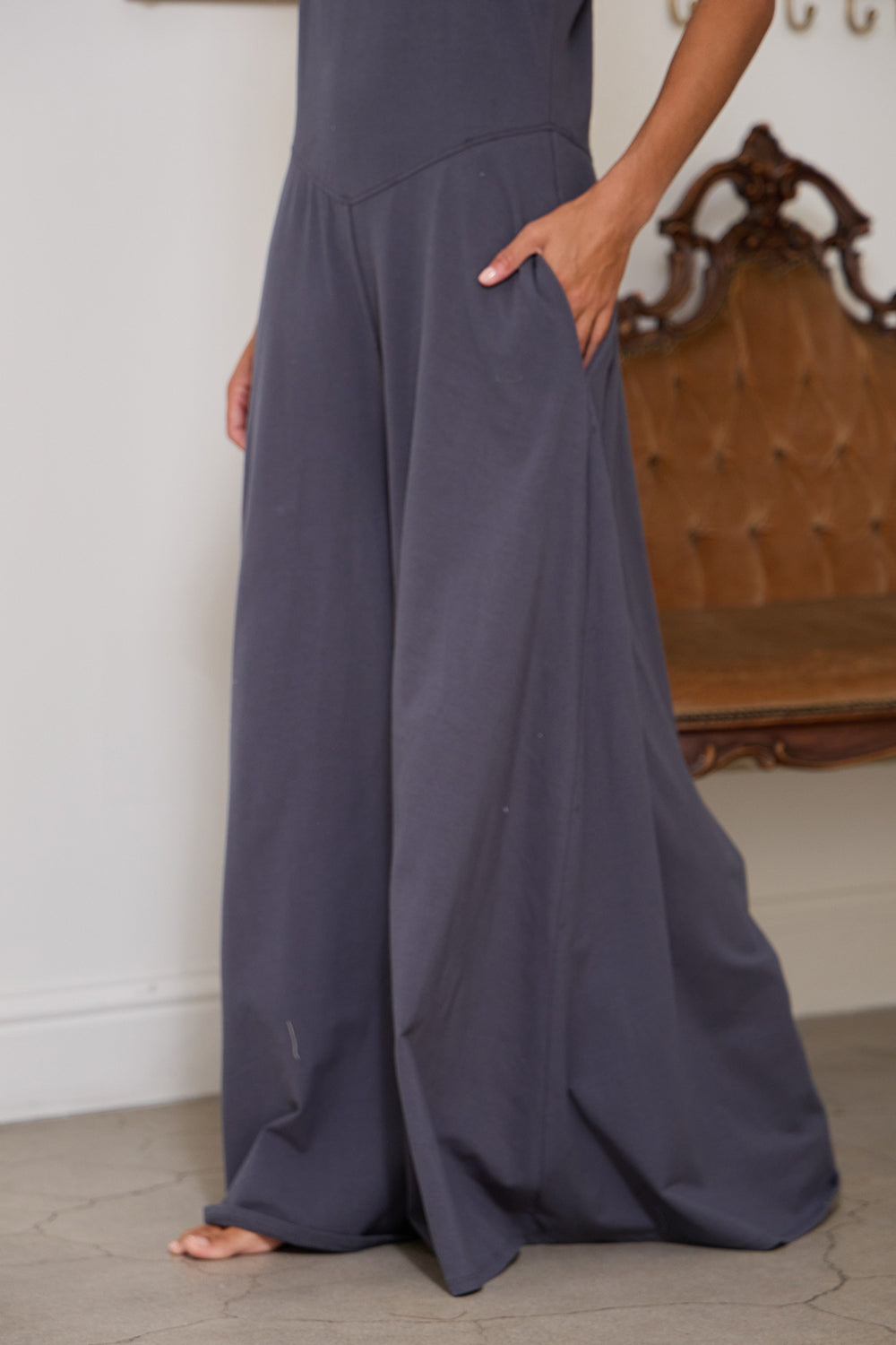 Leesa Cross Back Wide Leg Jumpsuit