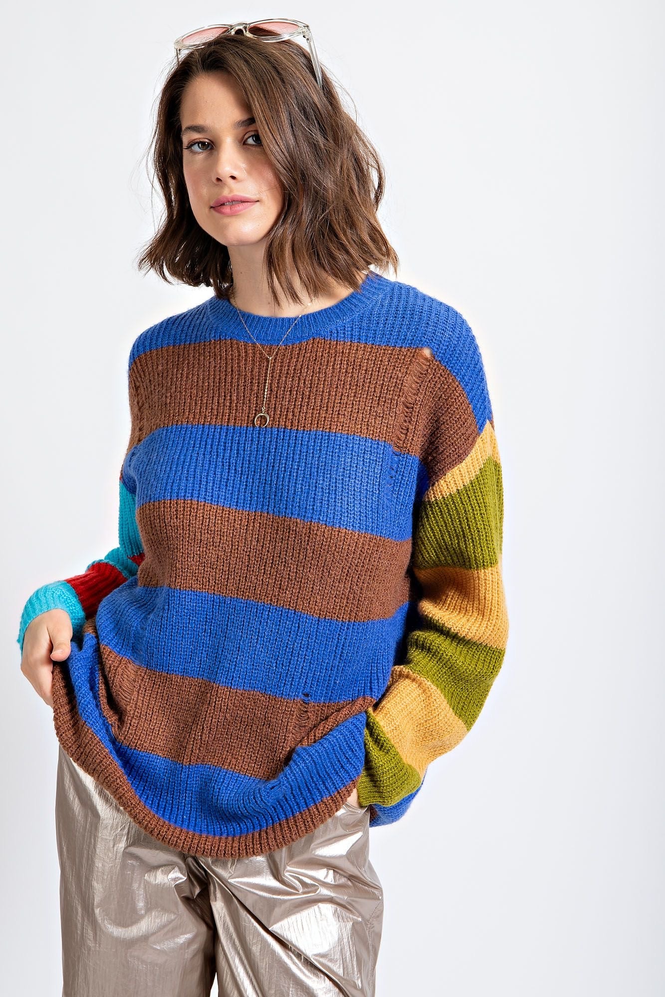 Journey Color Blocked Sweater