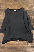 Be Free 3/4 sleeve top - Vintage Black