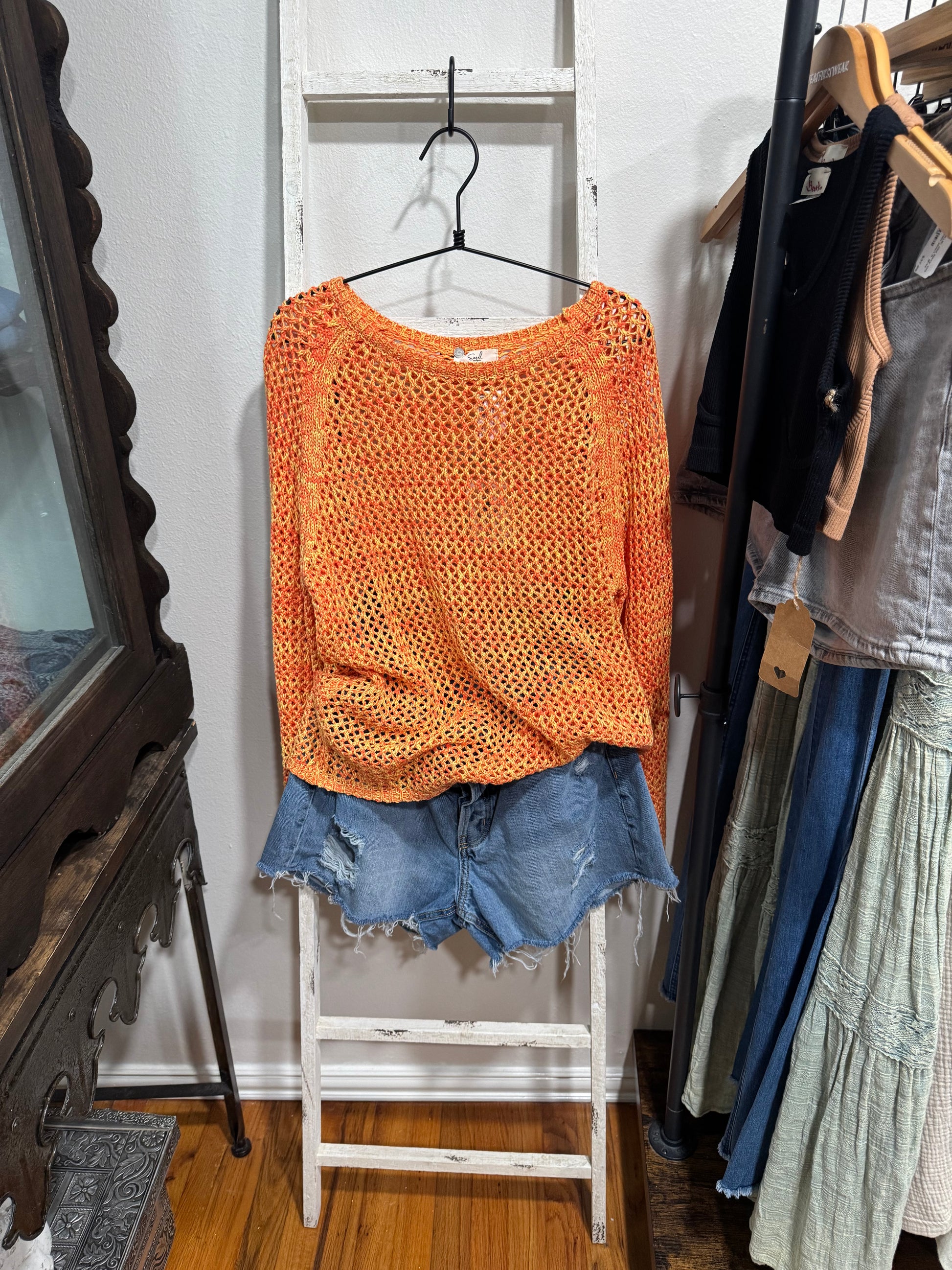 Kaylee Fishnet Multicolor Sweater