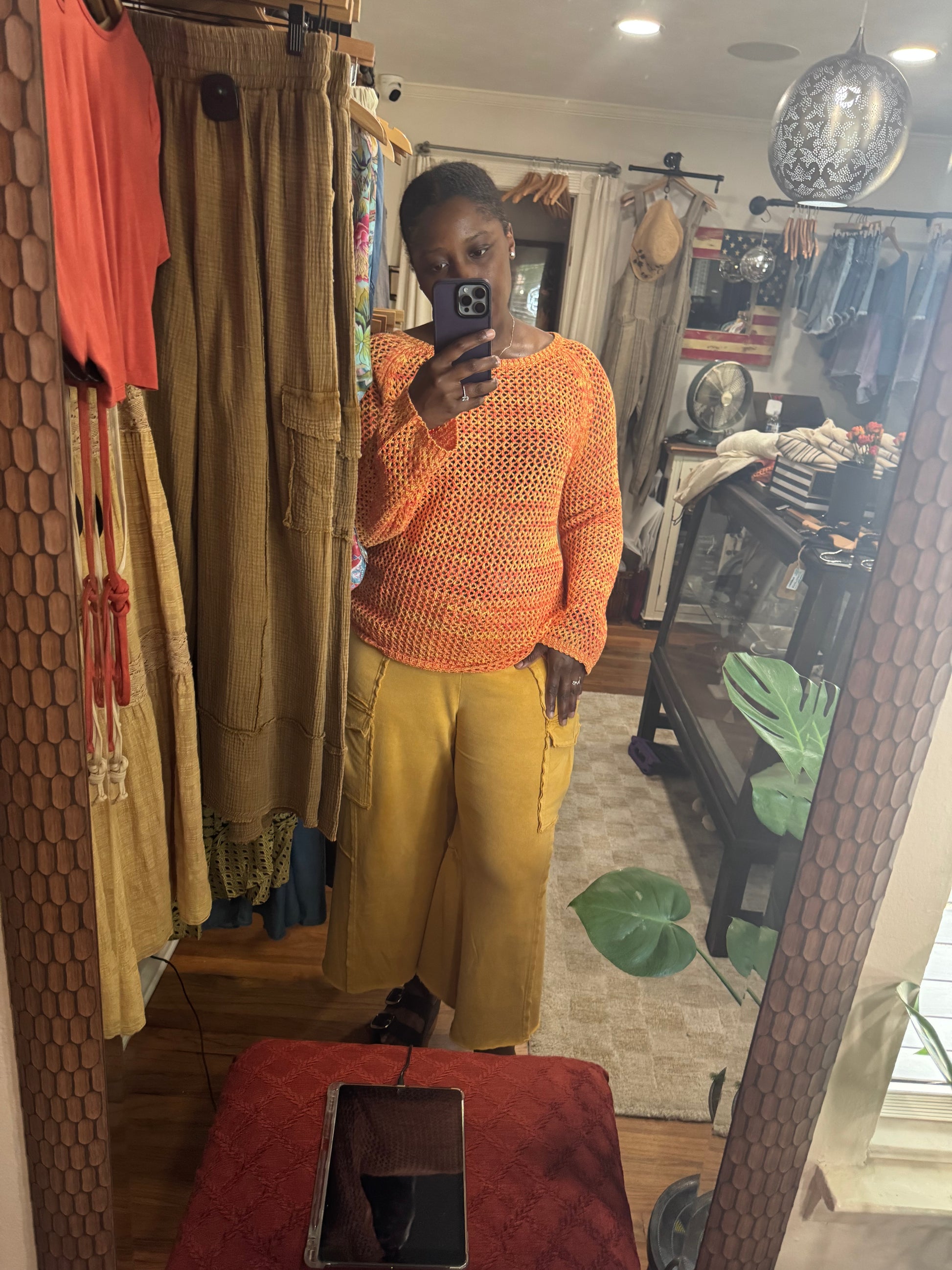 Kaylee Fishnet Multicolor Sweater