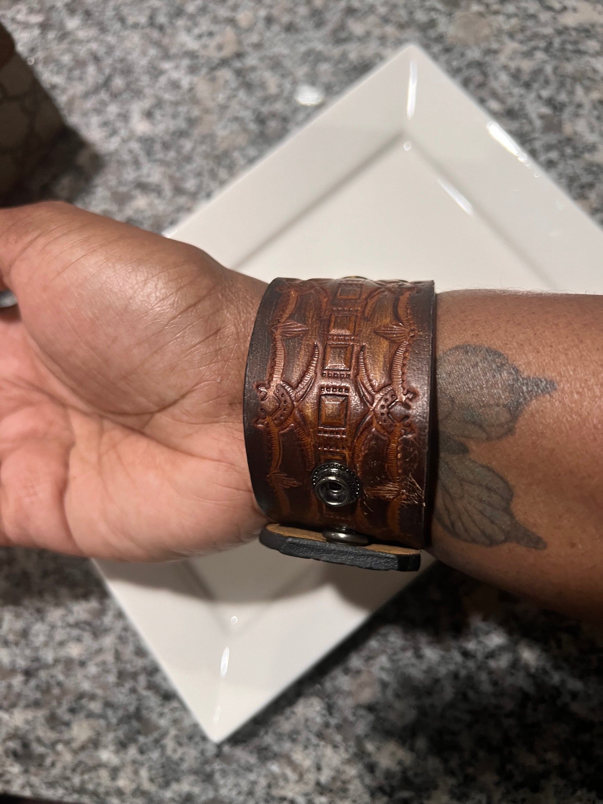 Flower Child Leather Snap Bracelet