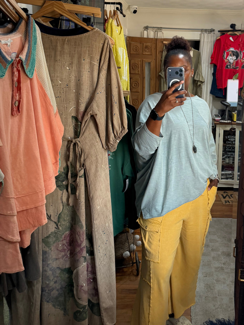 Be Free Top 3/4 sleeve - Vintage Sky