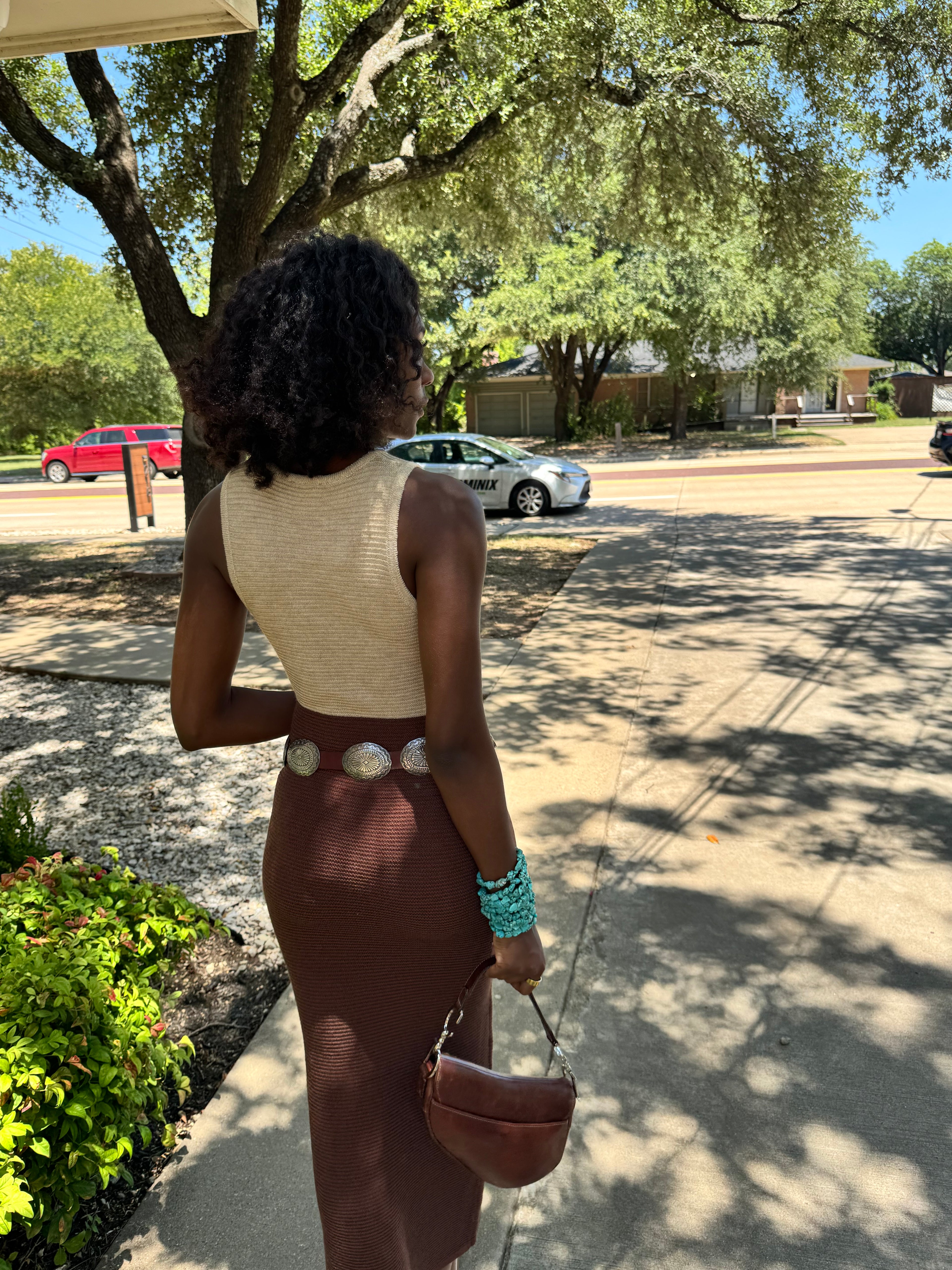 Reid Two-Toned Knit Maxi Dress