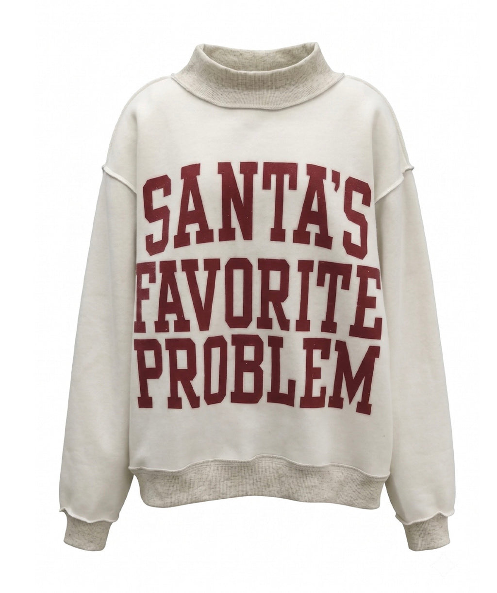 Santa’s Favorite Reversible Mock neck Sweater