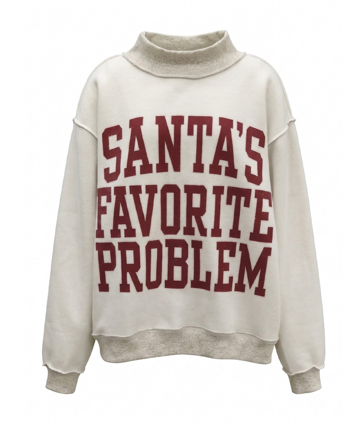 Santa’s Favorite Reversible Mock neck Sweater