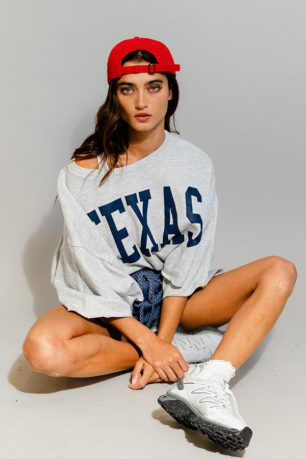 "Big Tex" Texas oversized cropped Sweater