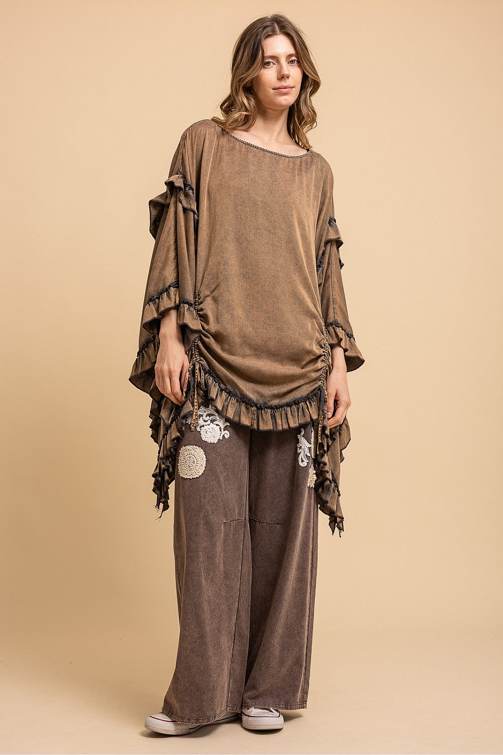 Laid-back Goddess Ruffle Top
