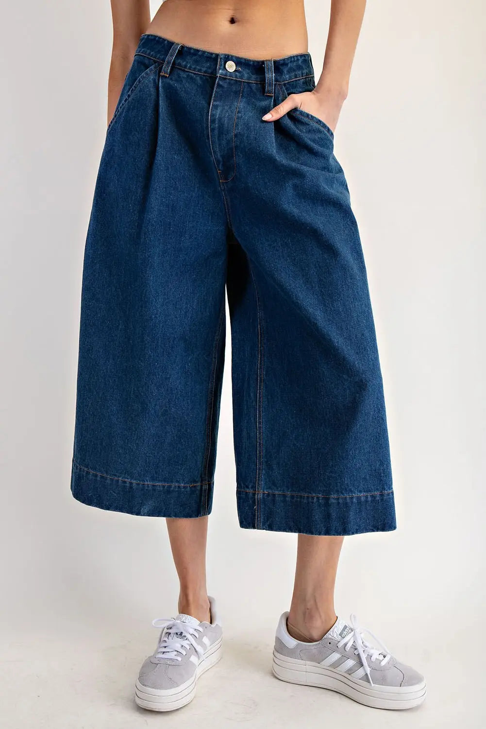 Kori Wide Leg Cropped Denim Jean
