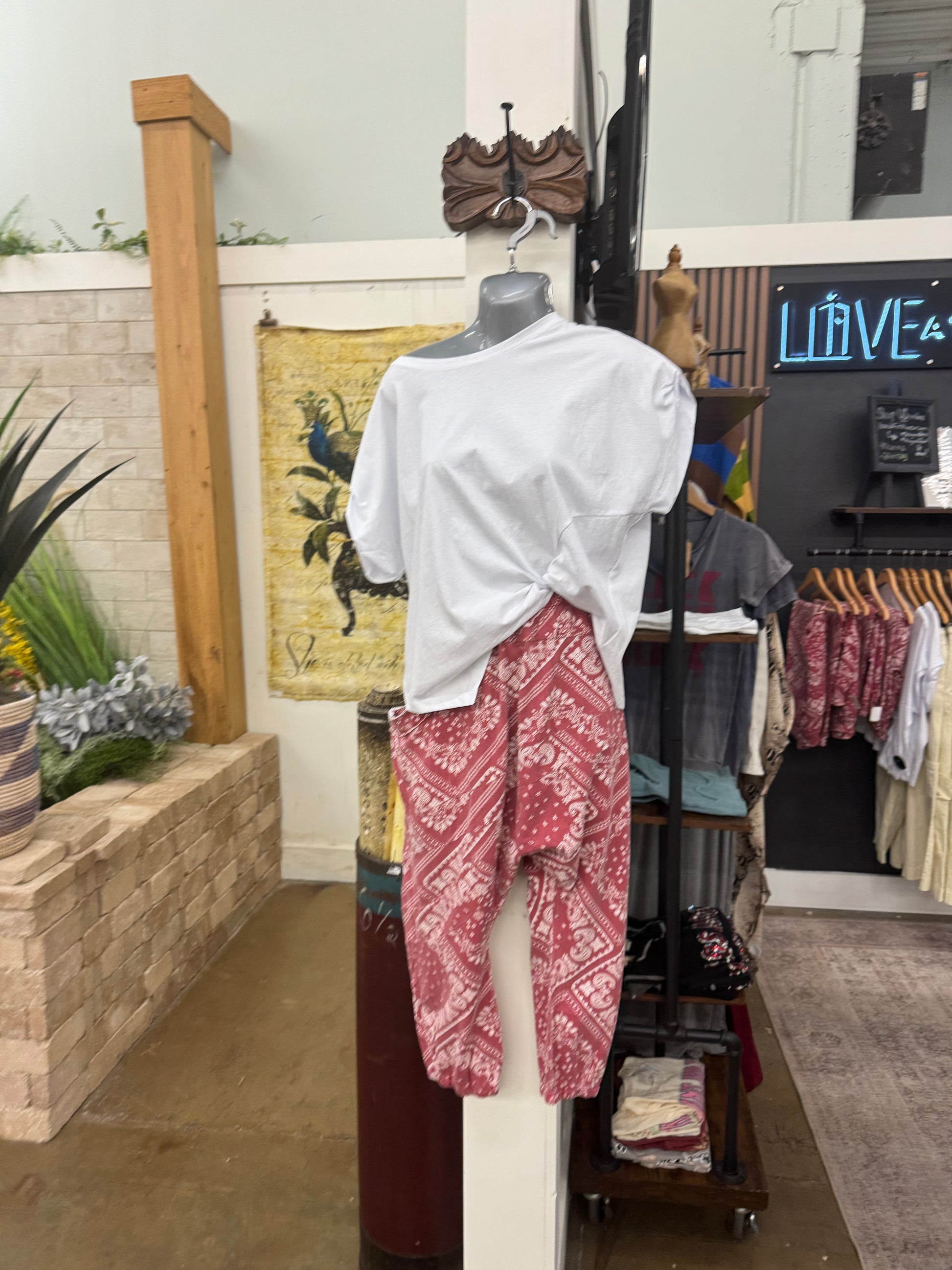 Paisley Vintage Crimson Bandana Harem sweatpant