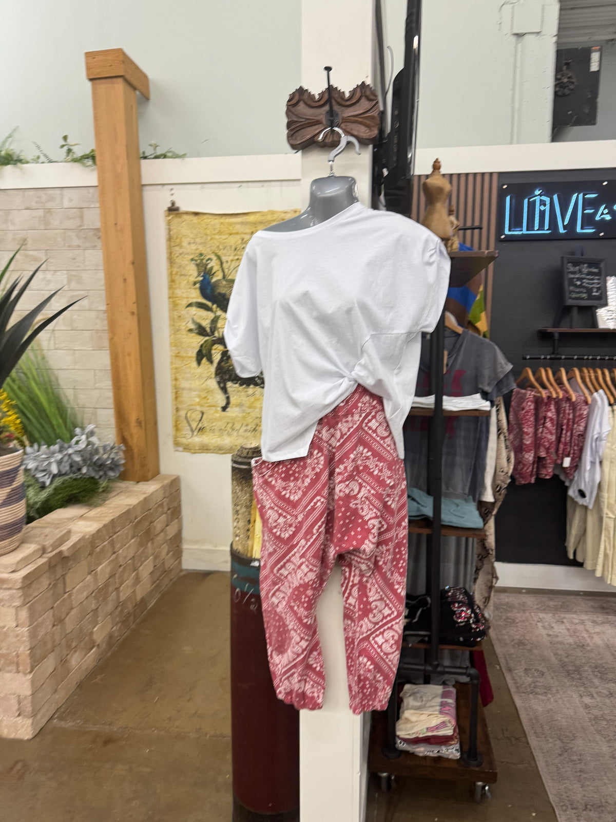 Paisley Vintage Crimson Bandana Harem sweatpant