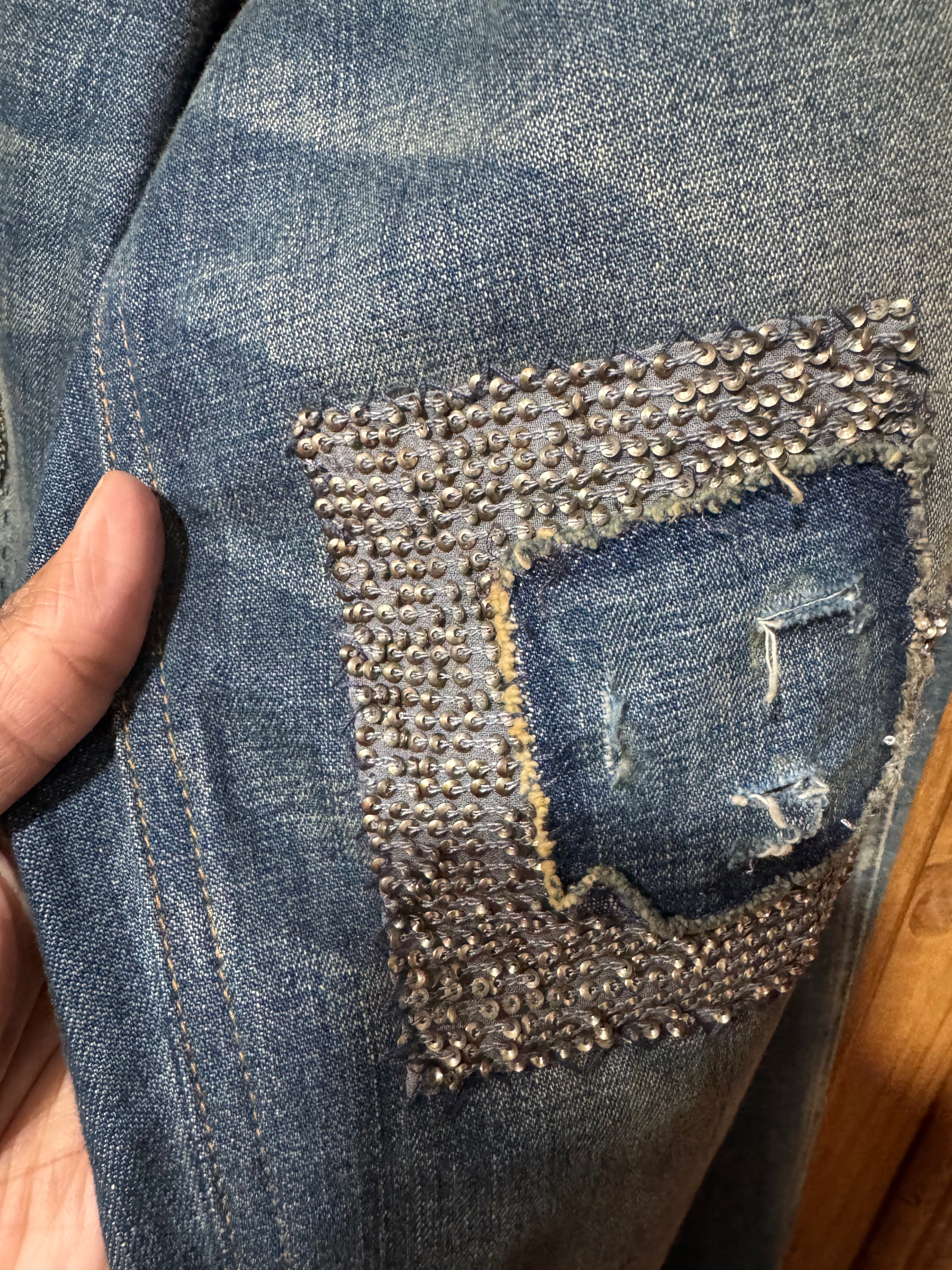Ralph Lauren Beaded Denim Jean