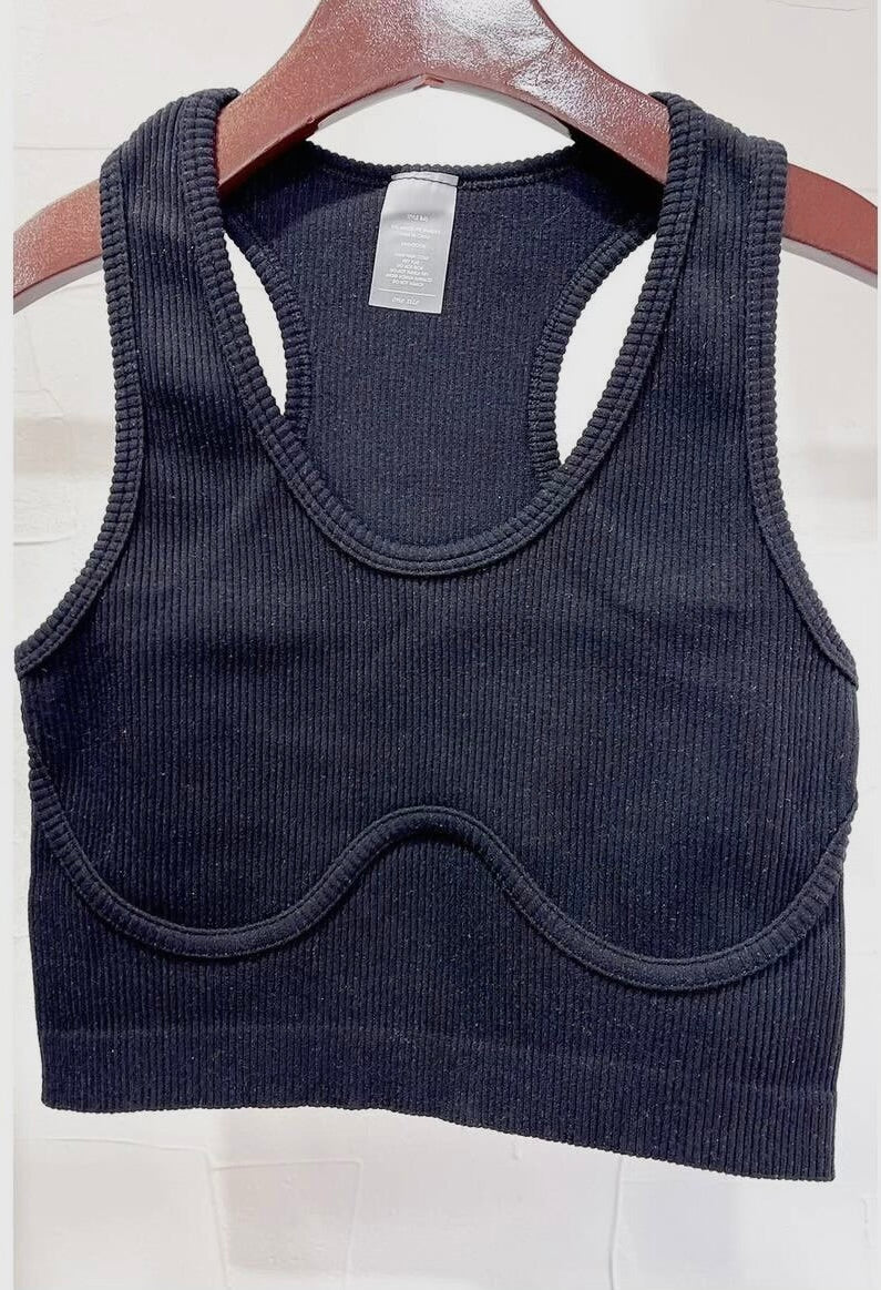 Brandy Ribbed Cropped Tank