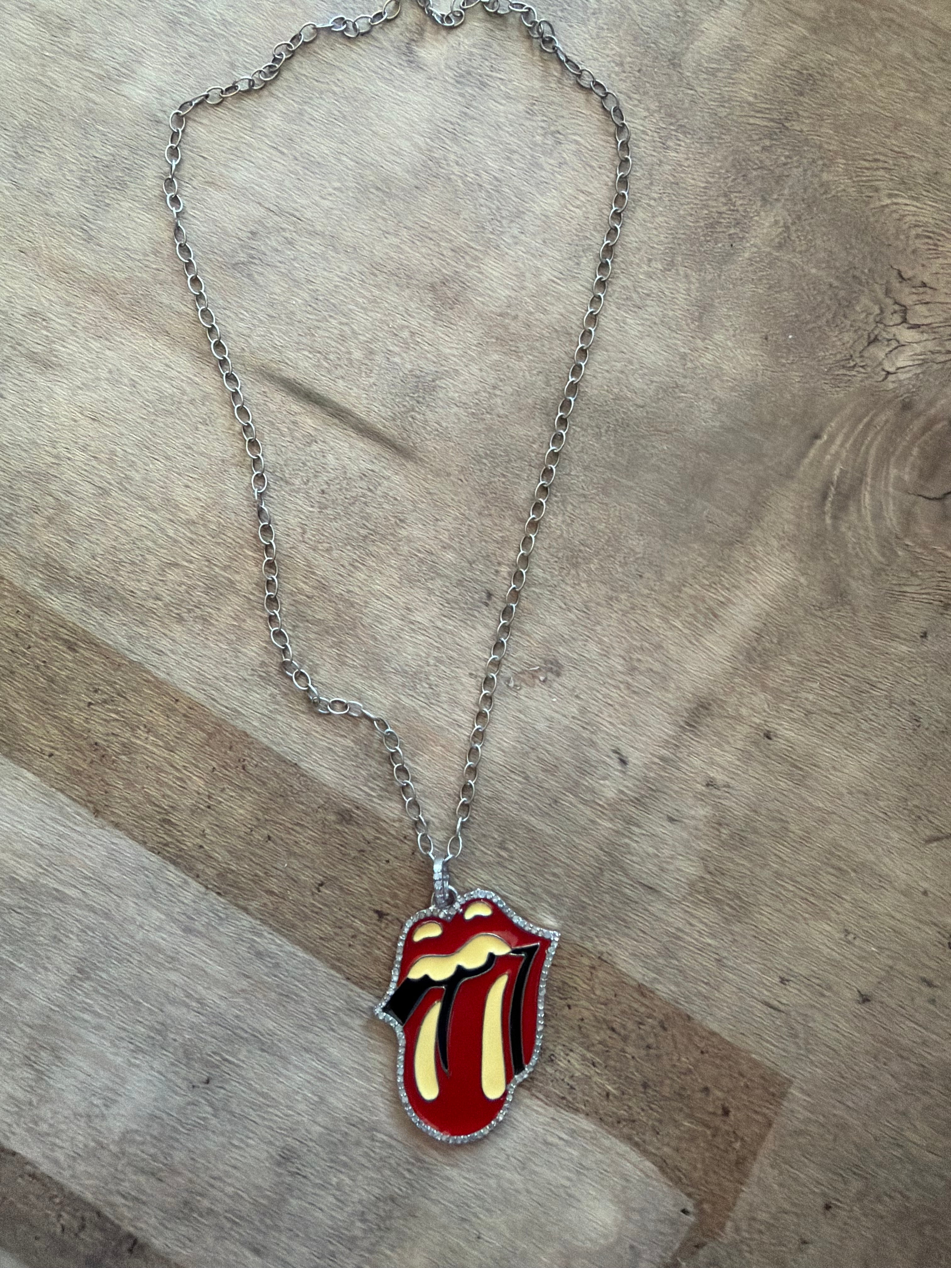 “The Tongue” Diamond Necklace
