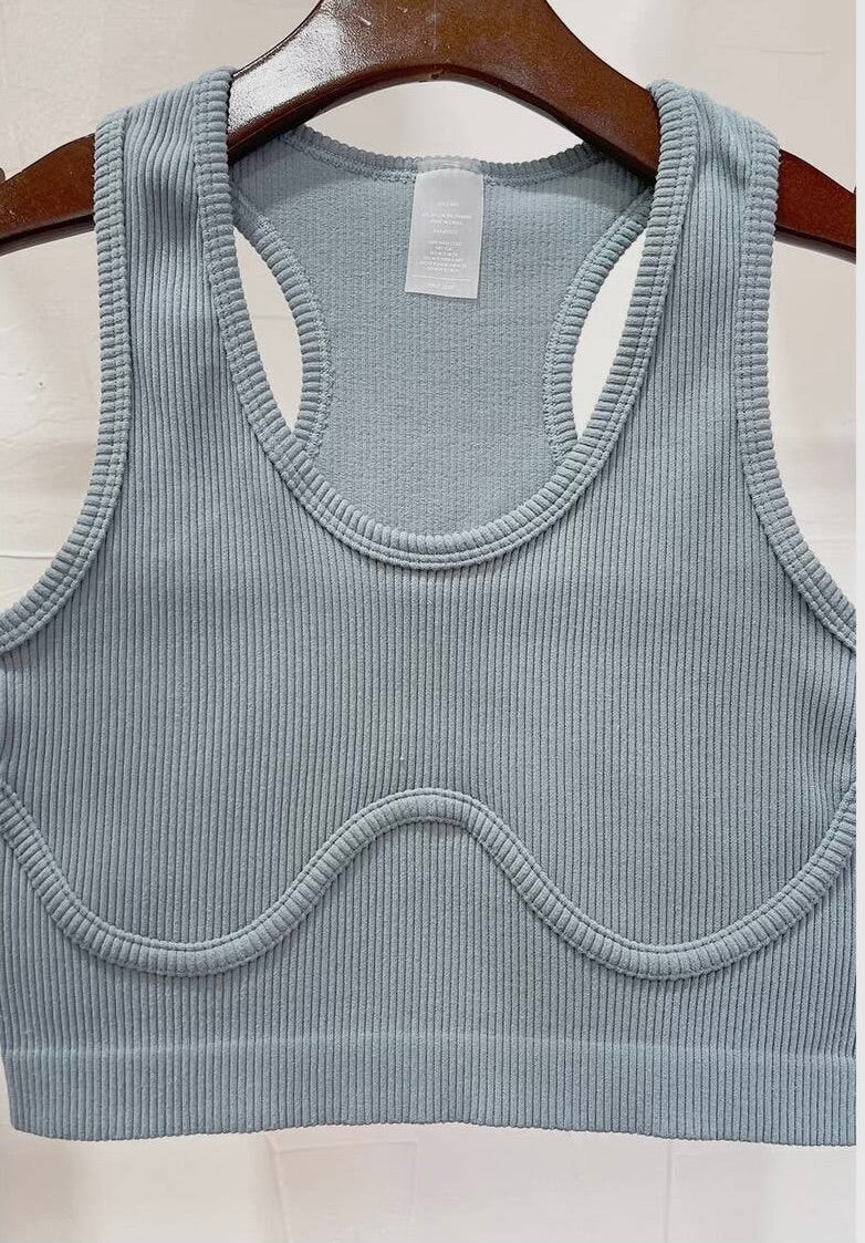Brandy Ribbed Cropped Tank