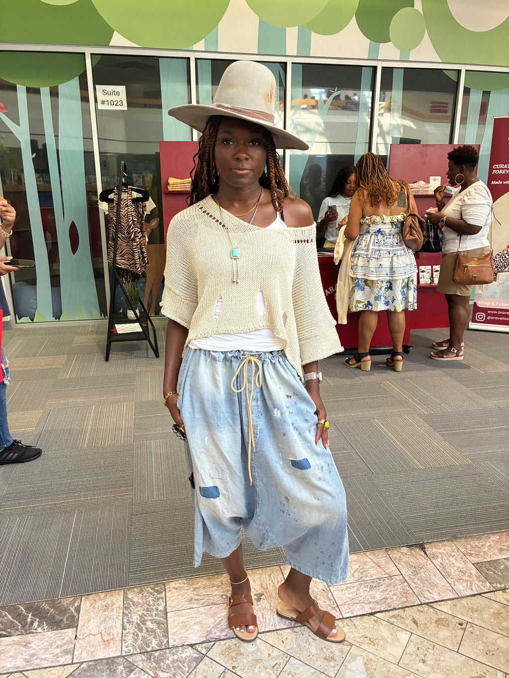 Bea Chambray Harem Pants