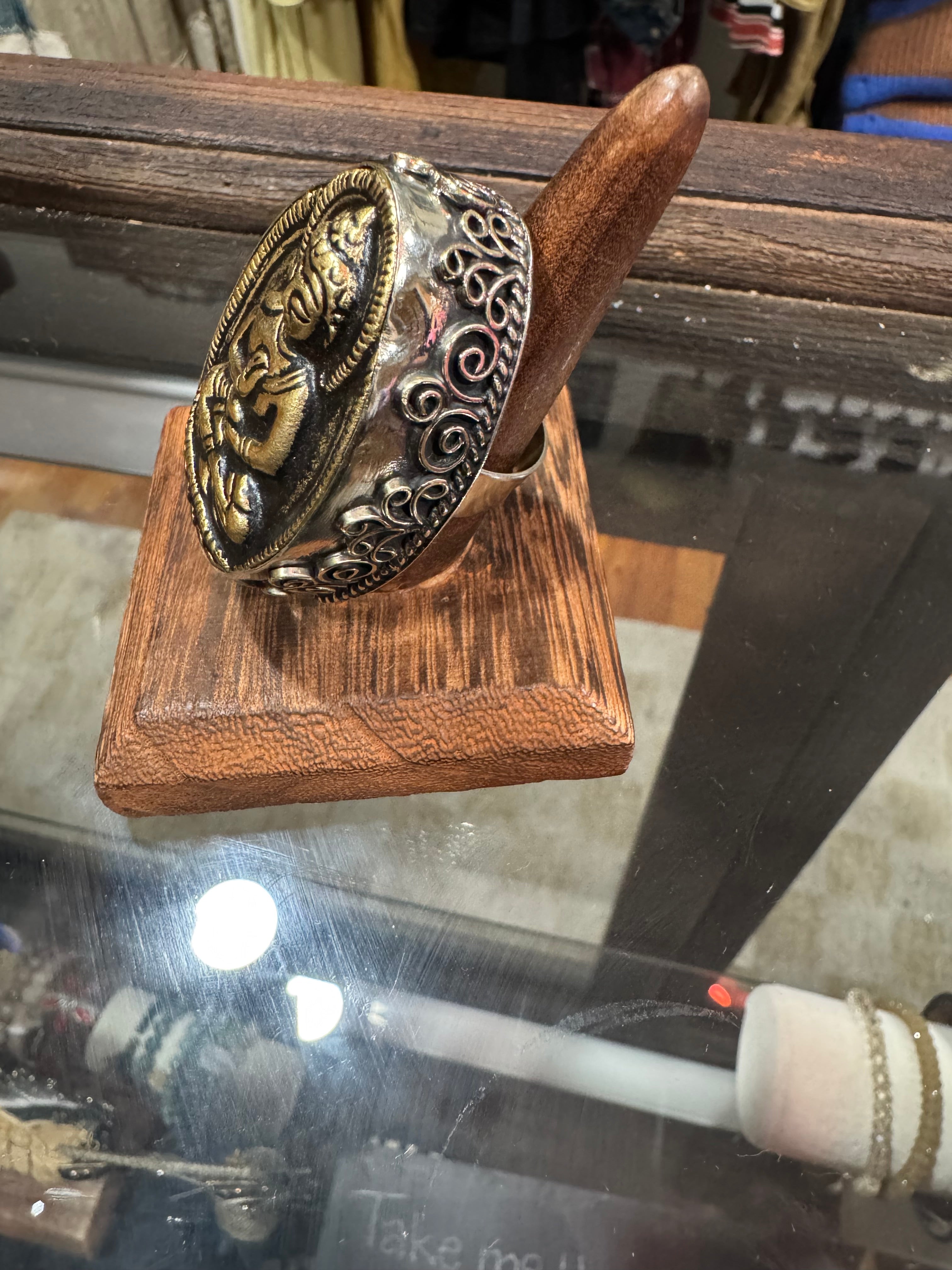 Golden Statement Buddha Ring