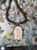 Gunmetal Hamsa Necklace
