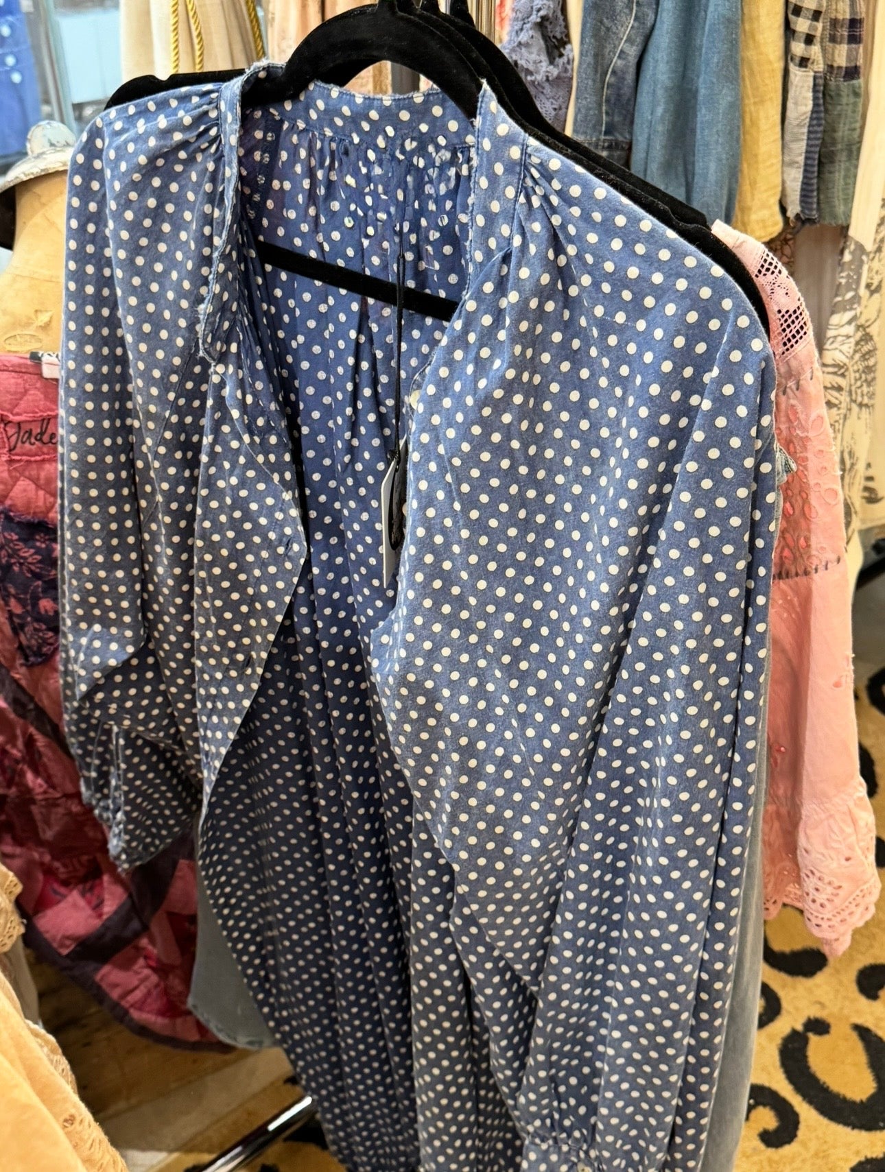 Sweet Nothings Navy Polka Dot Dress (pre-order)
