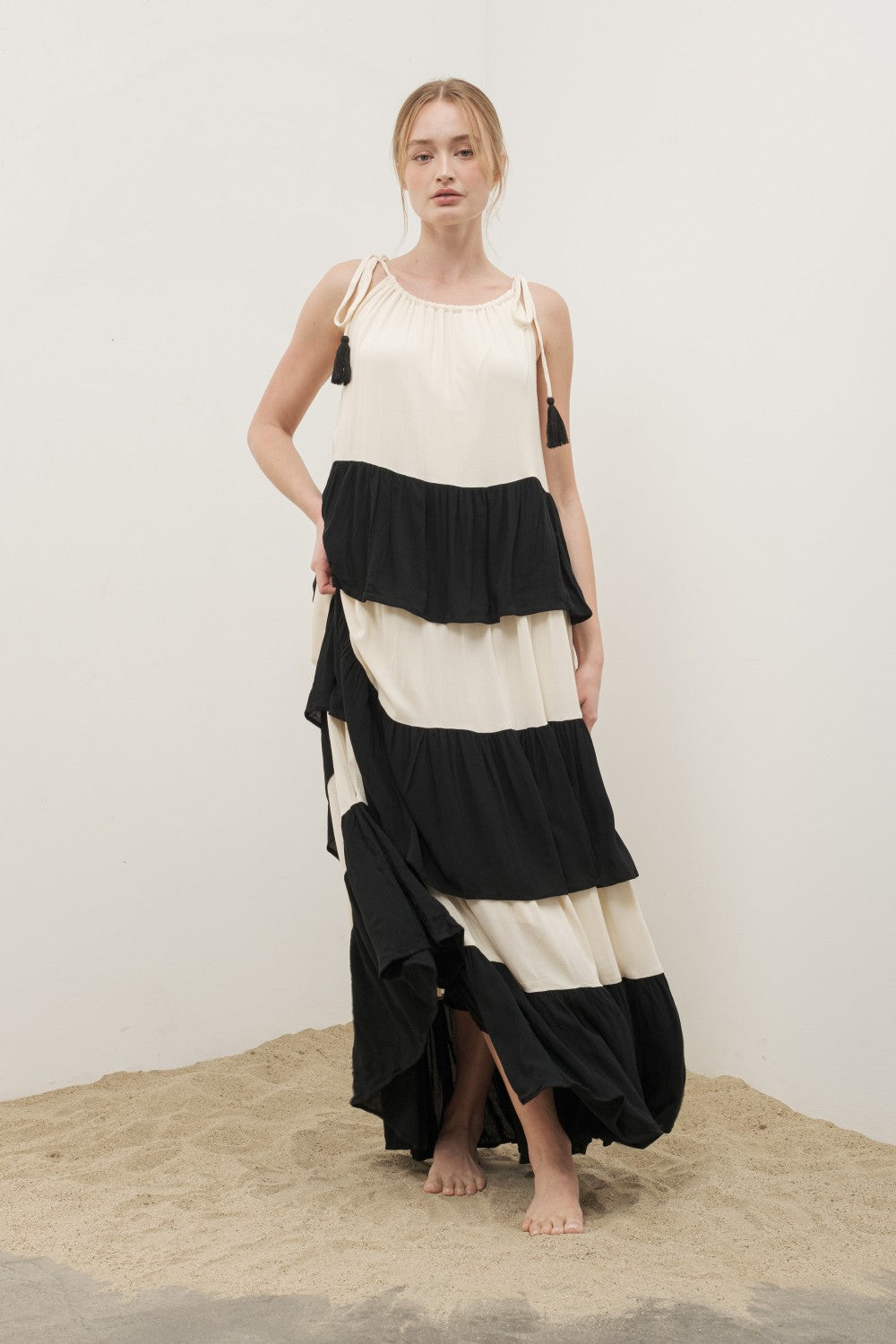 LYNN color block maxi dress