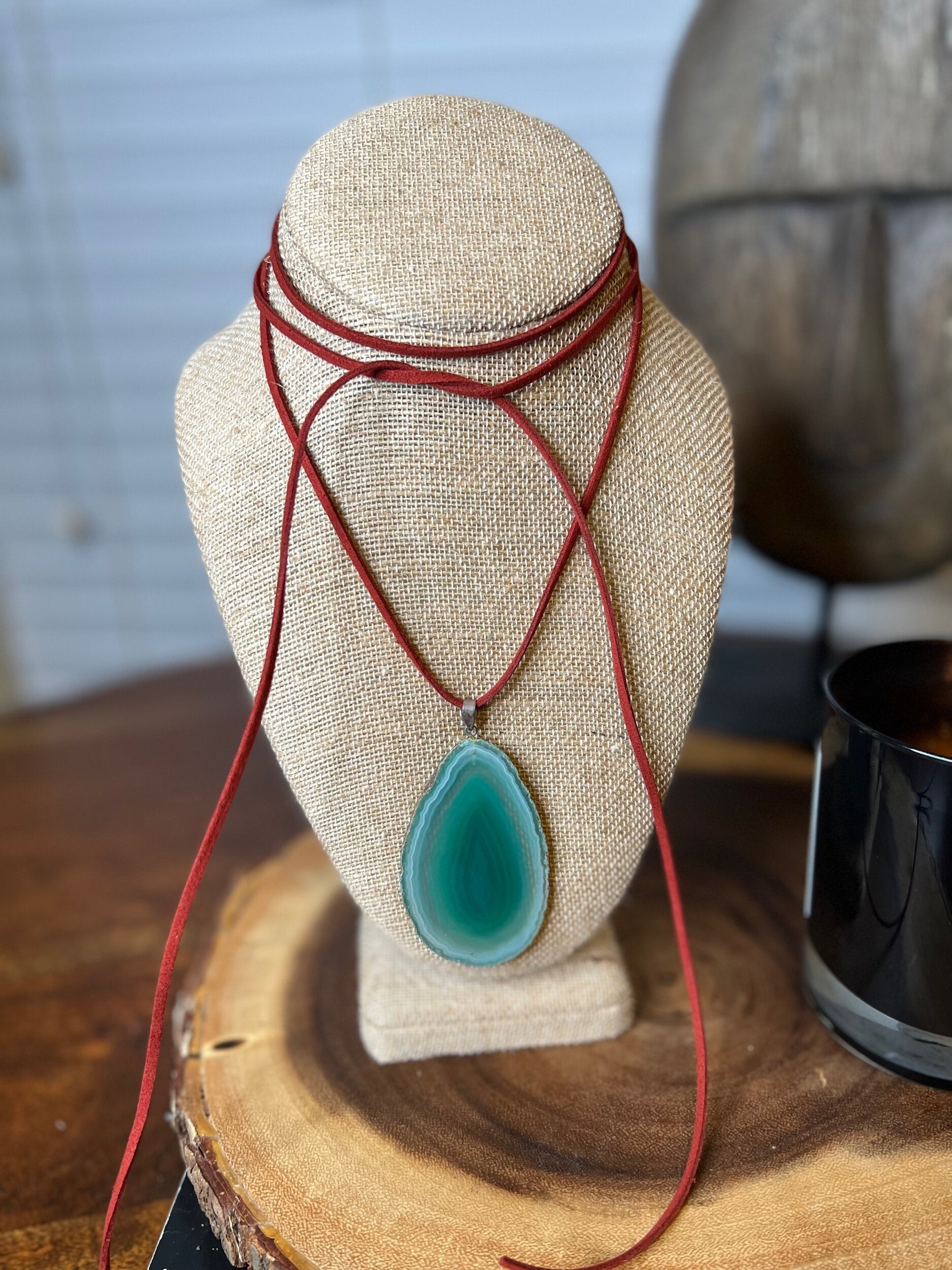 Macie Green Agate Necklace
