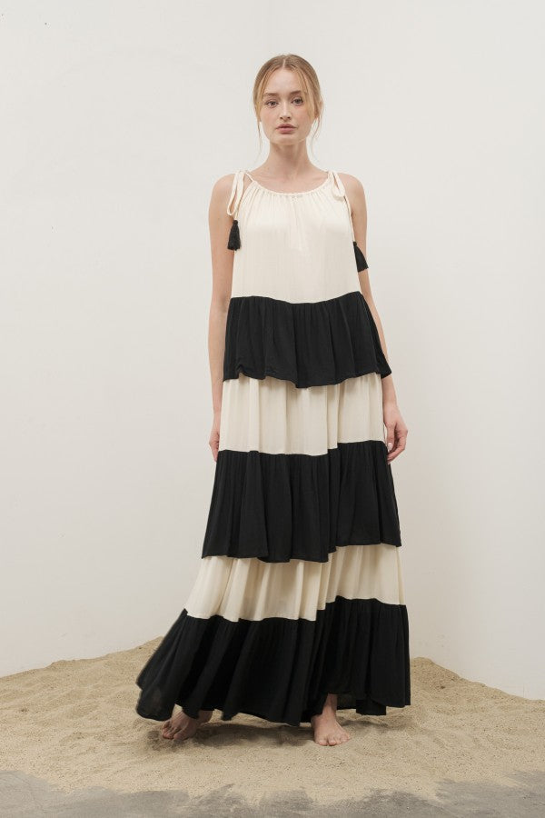 LYNN color block maxi dress