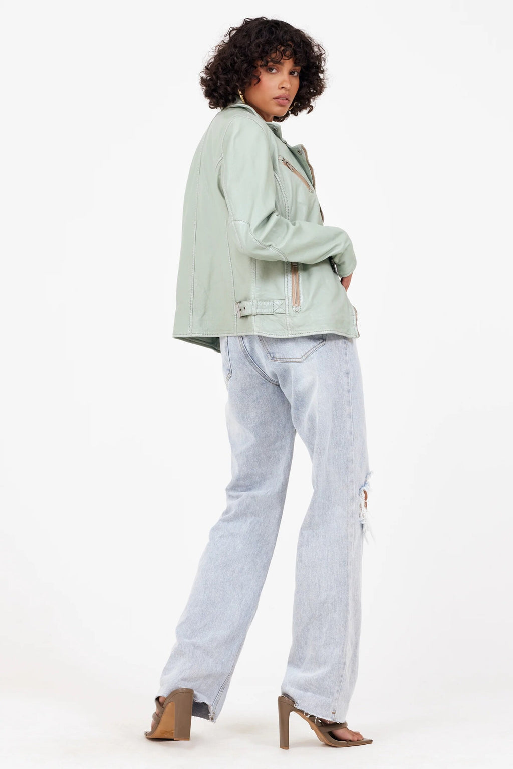 Sofia Lambskin Moto Jacket