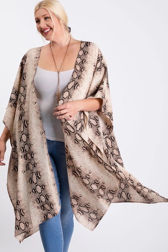Tina Snake-print Kimono