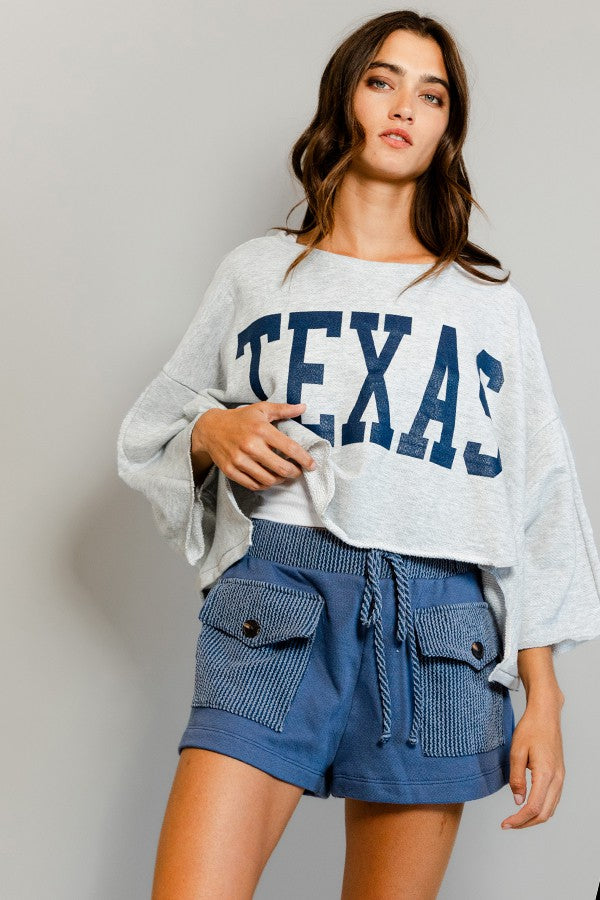 "Big Tex" Texas oversized cropped Sweater