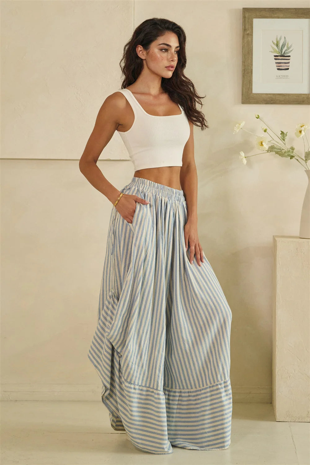 Float Down the Line Adjustable Leg Pant