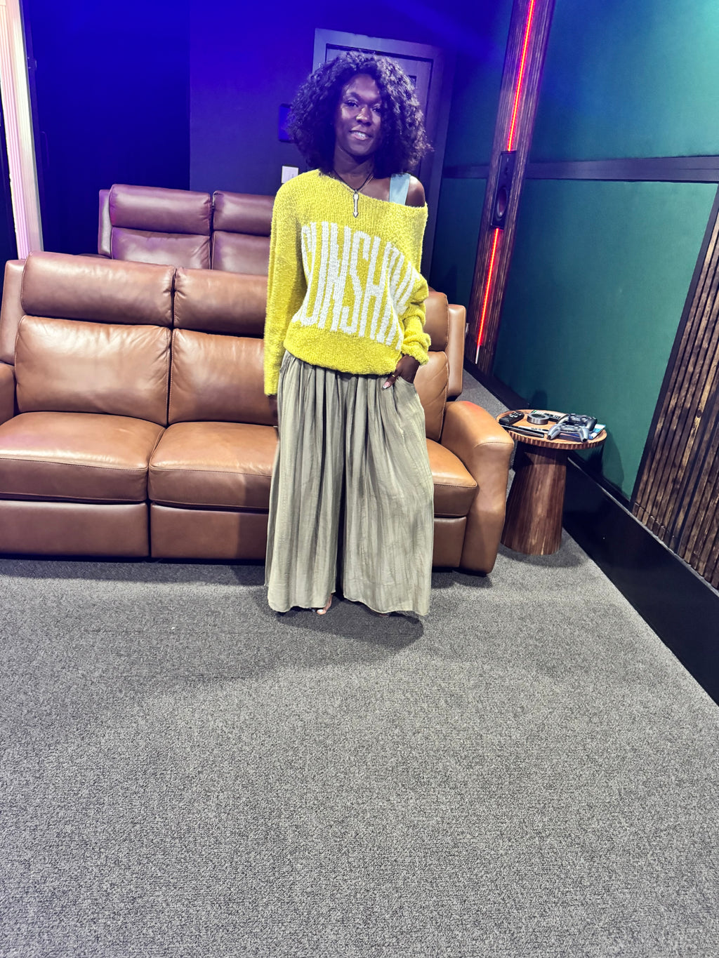 Tempe Crinkle Textured Woven Palazzo Pants