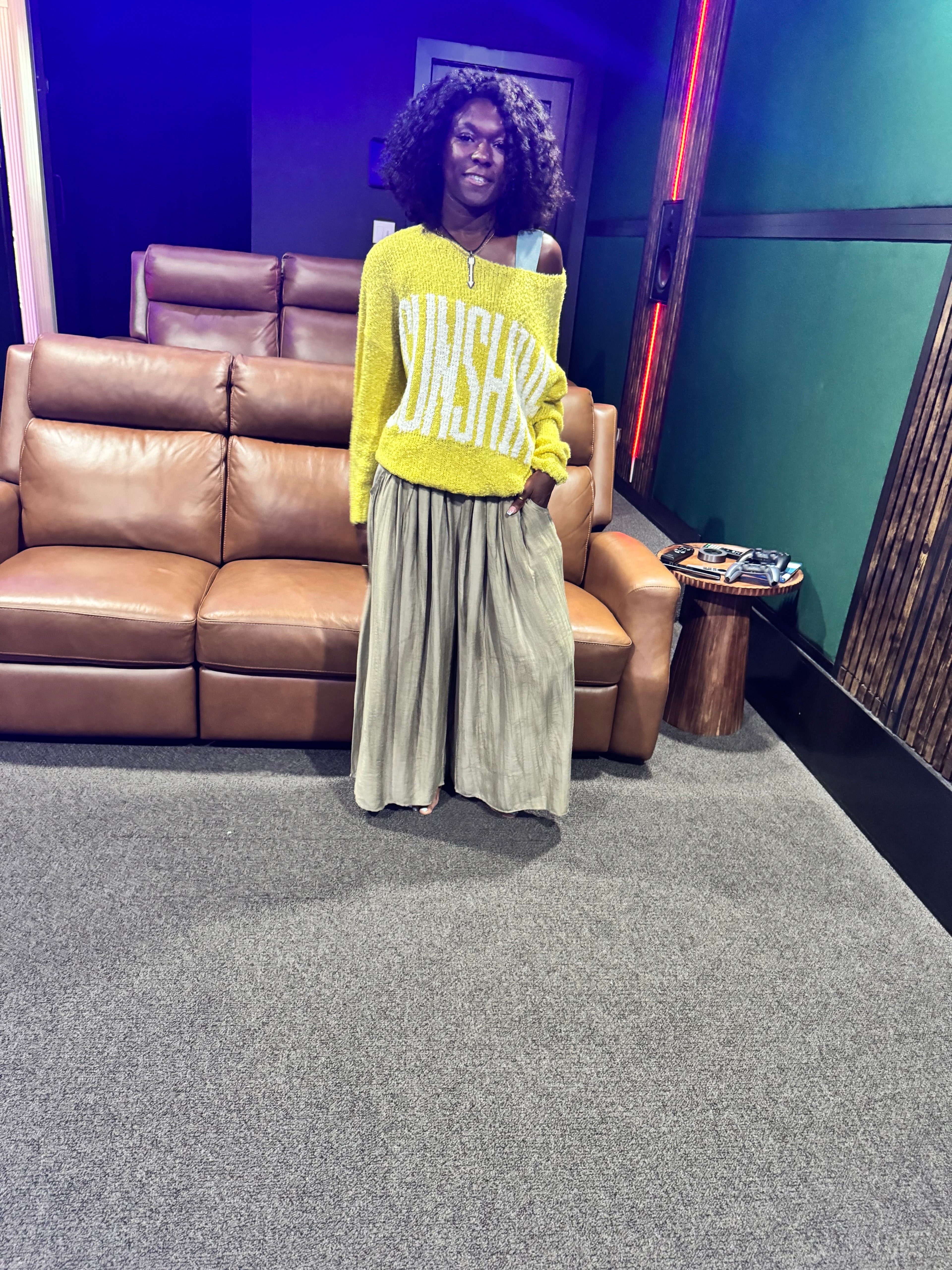 Tempe Crinkle Textured Woven Palazzo Pants