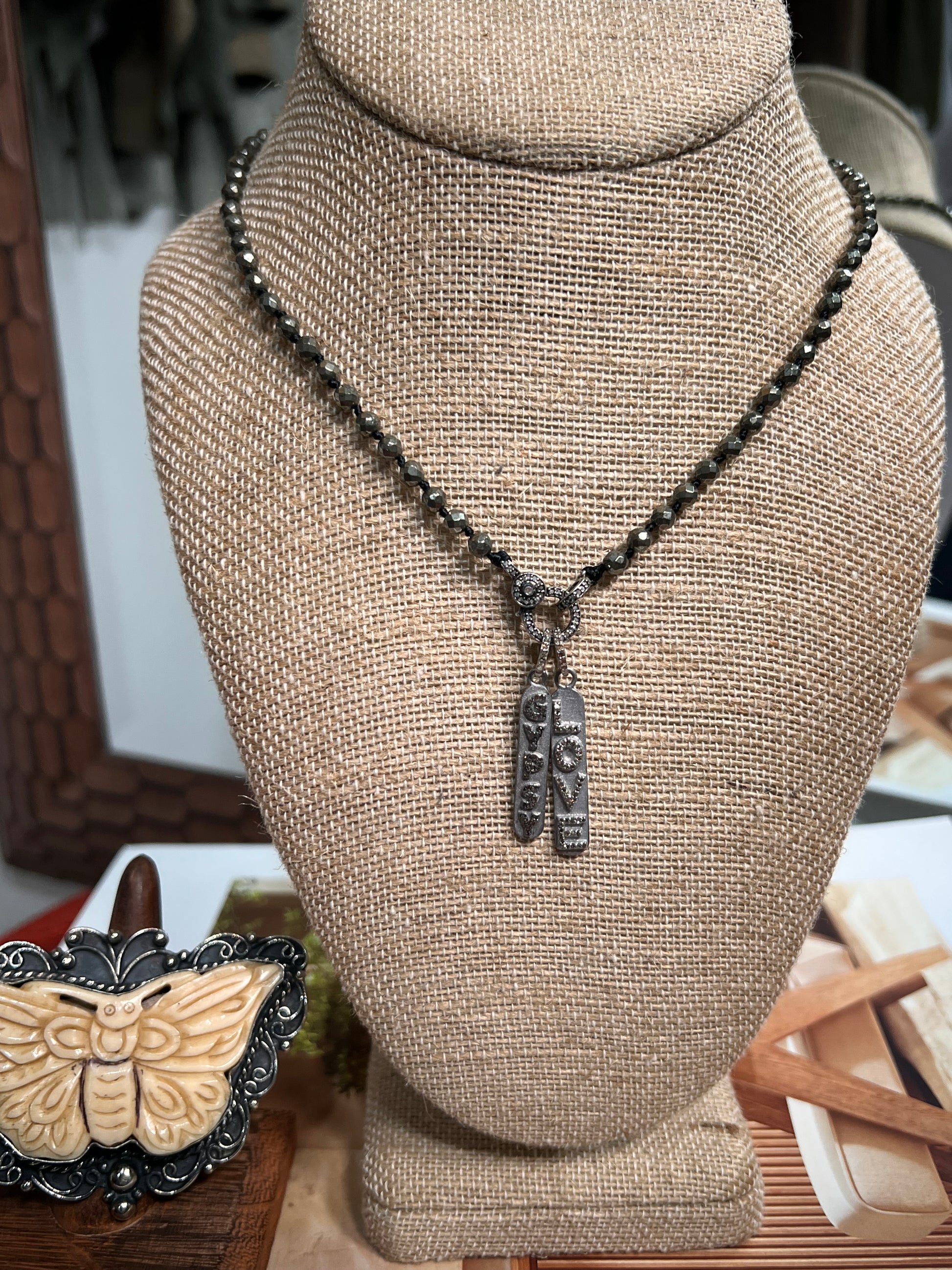 Gypsy & Love Pyrite Diamond Necklace