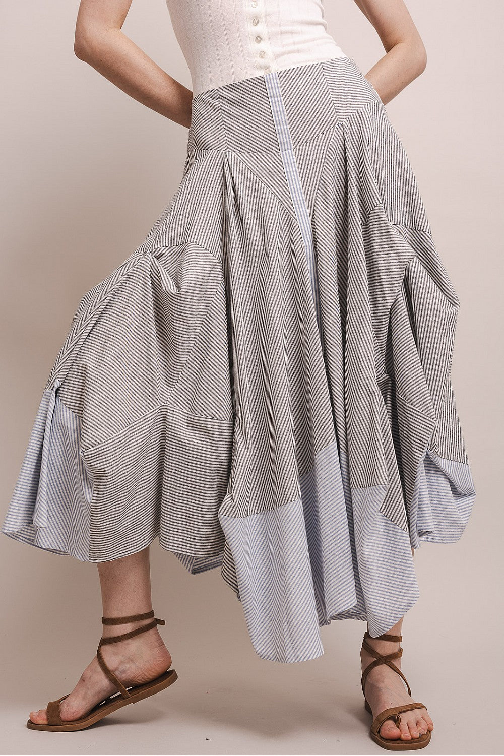 Go with the Flow Striped Skirt