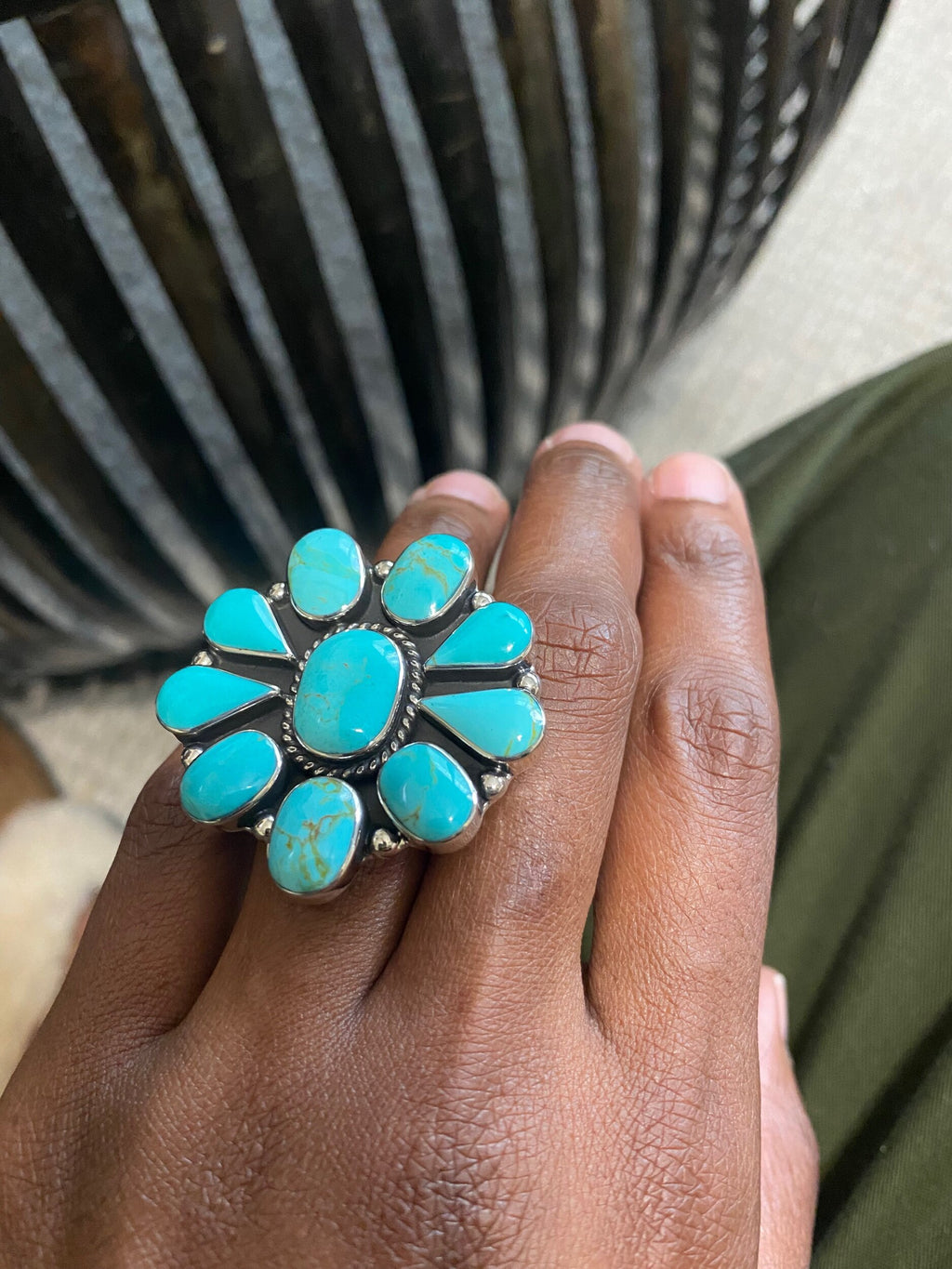 Turquoise Flower Ring