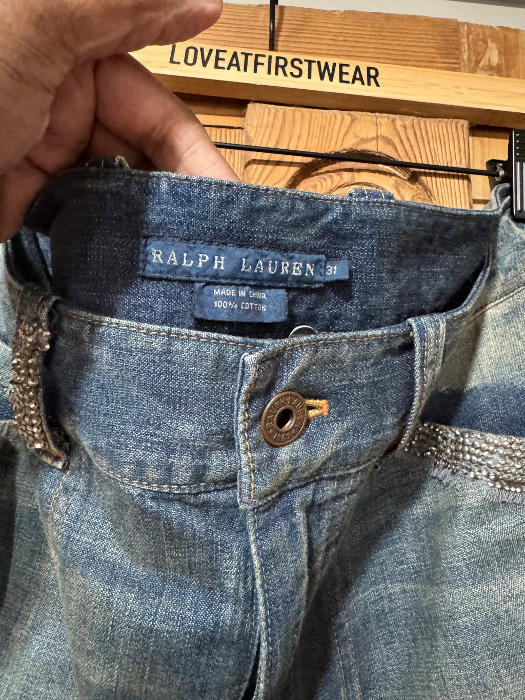 Ralph Lauren Beaded Denim Jean