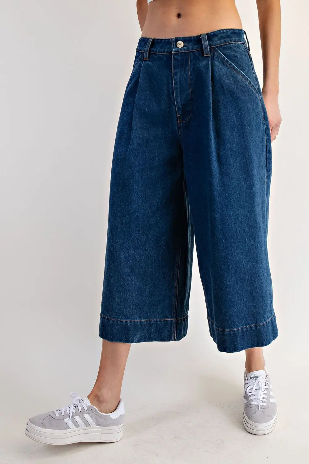Kori Wide Leg Cropped Denim Jean
