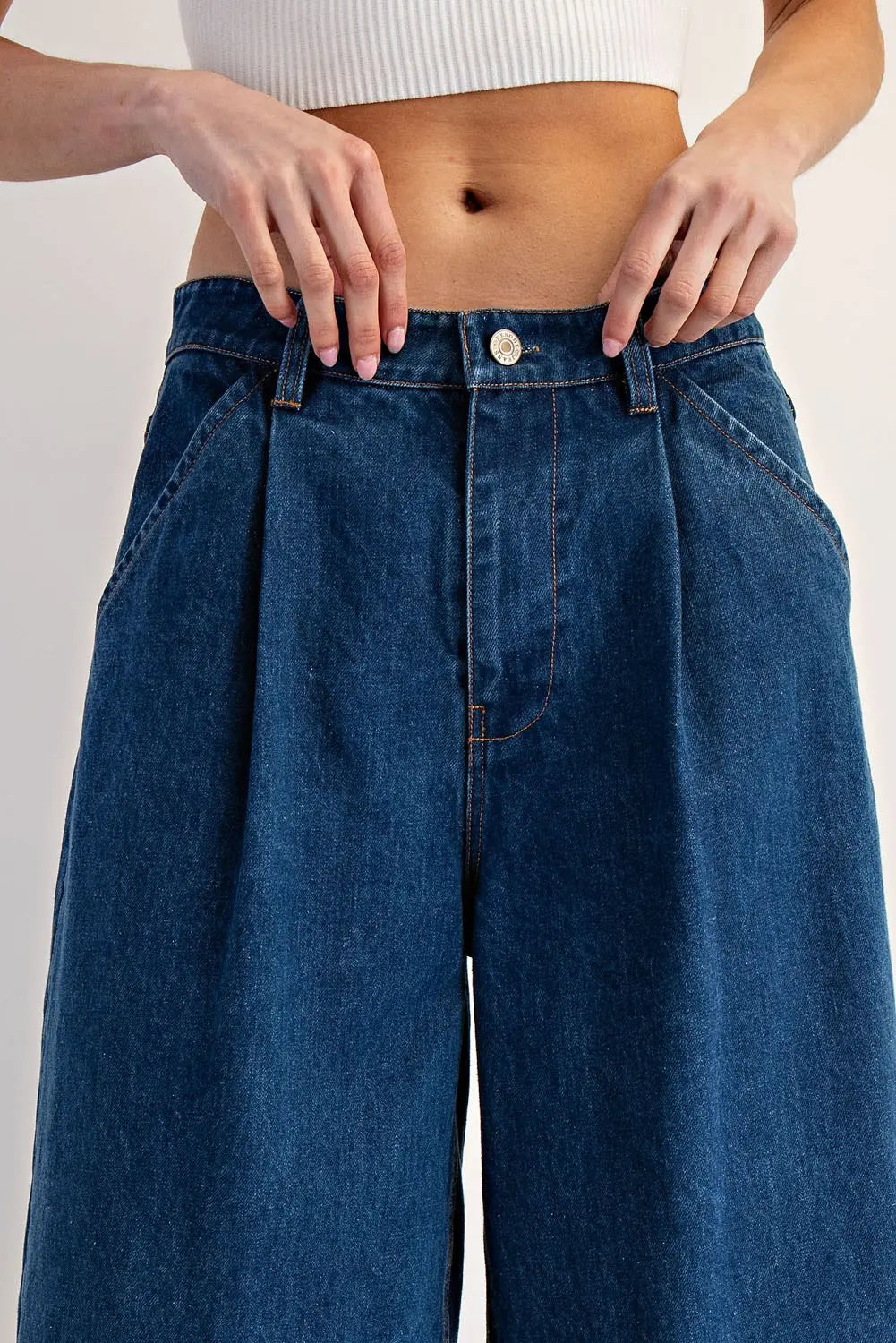Kori Wide Leg Cropped Denim Jean