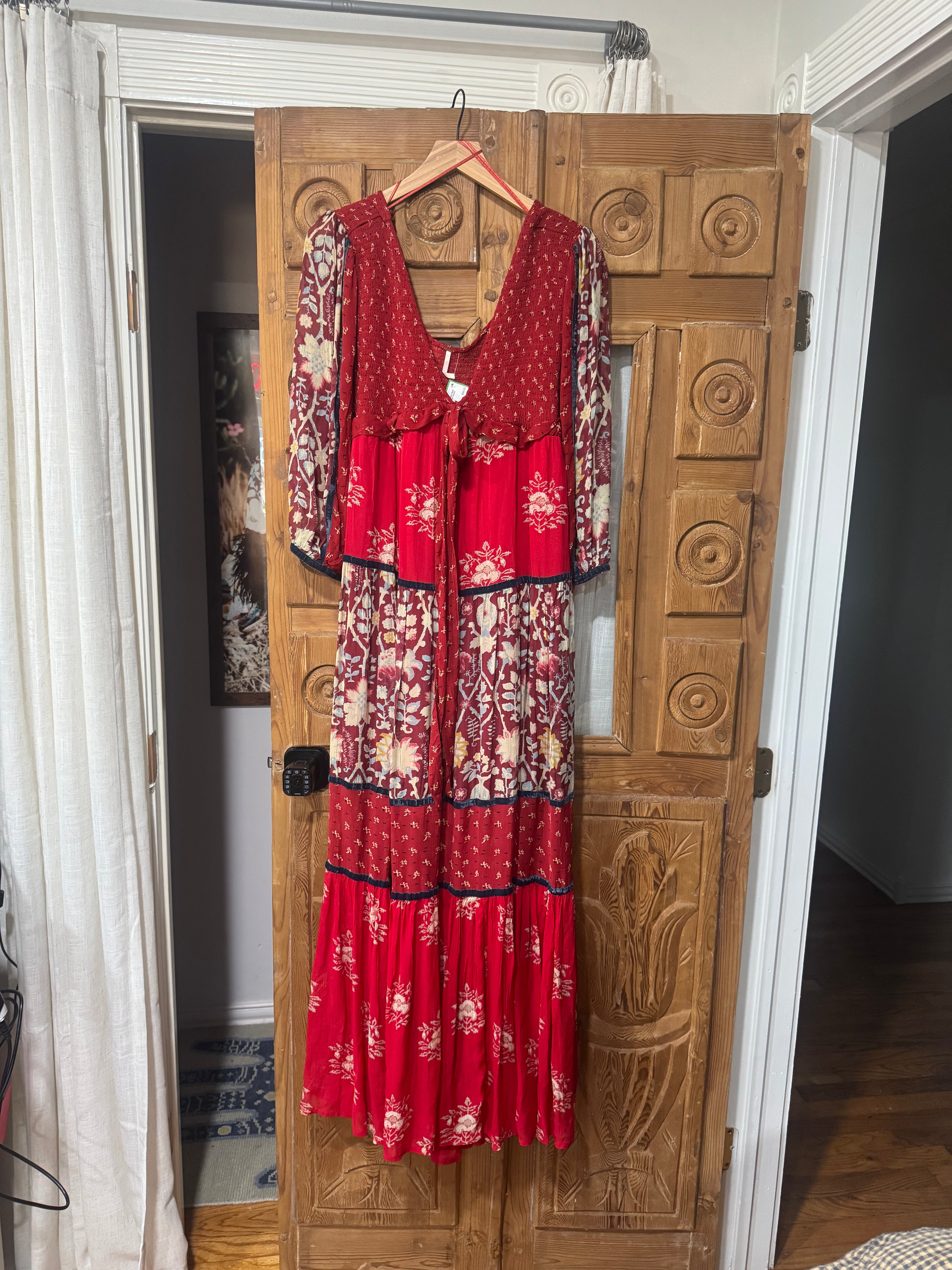 Free People Maxi Multi Print open back Maxi Dress