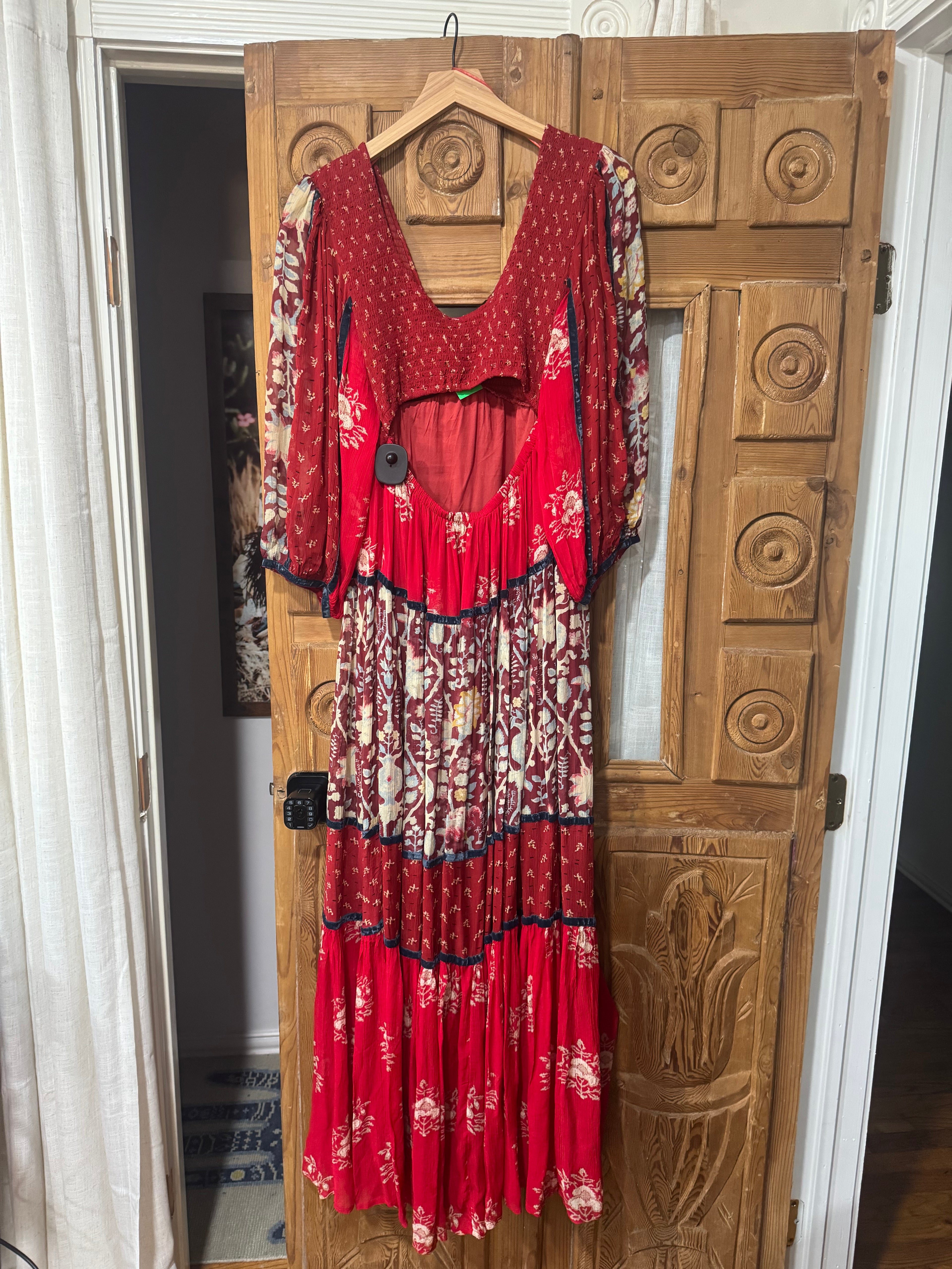 Free People Maxi Multi Print open back Maxi Dress