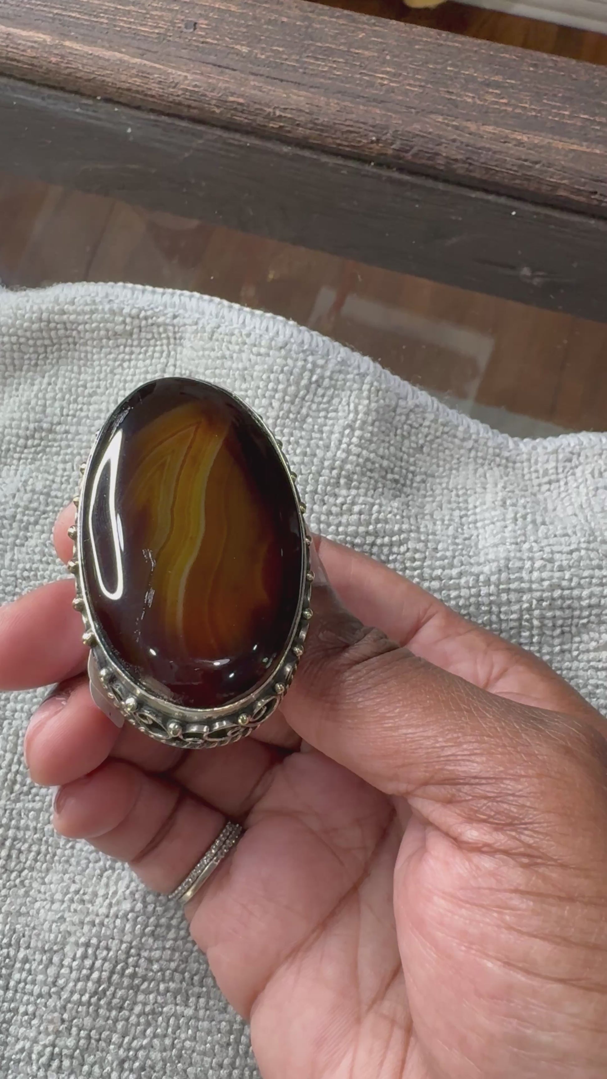 Hazel Oval Agate Ring