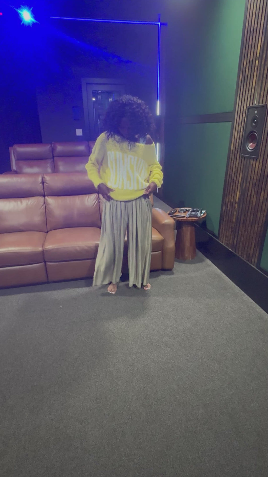 Tempe Crinkle Textured Woven Palazzo Pants