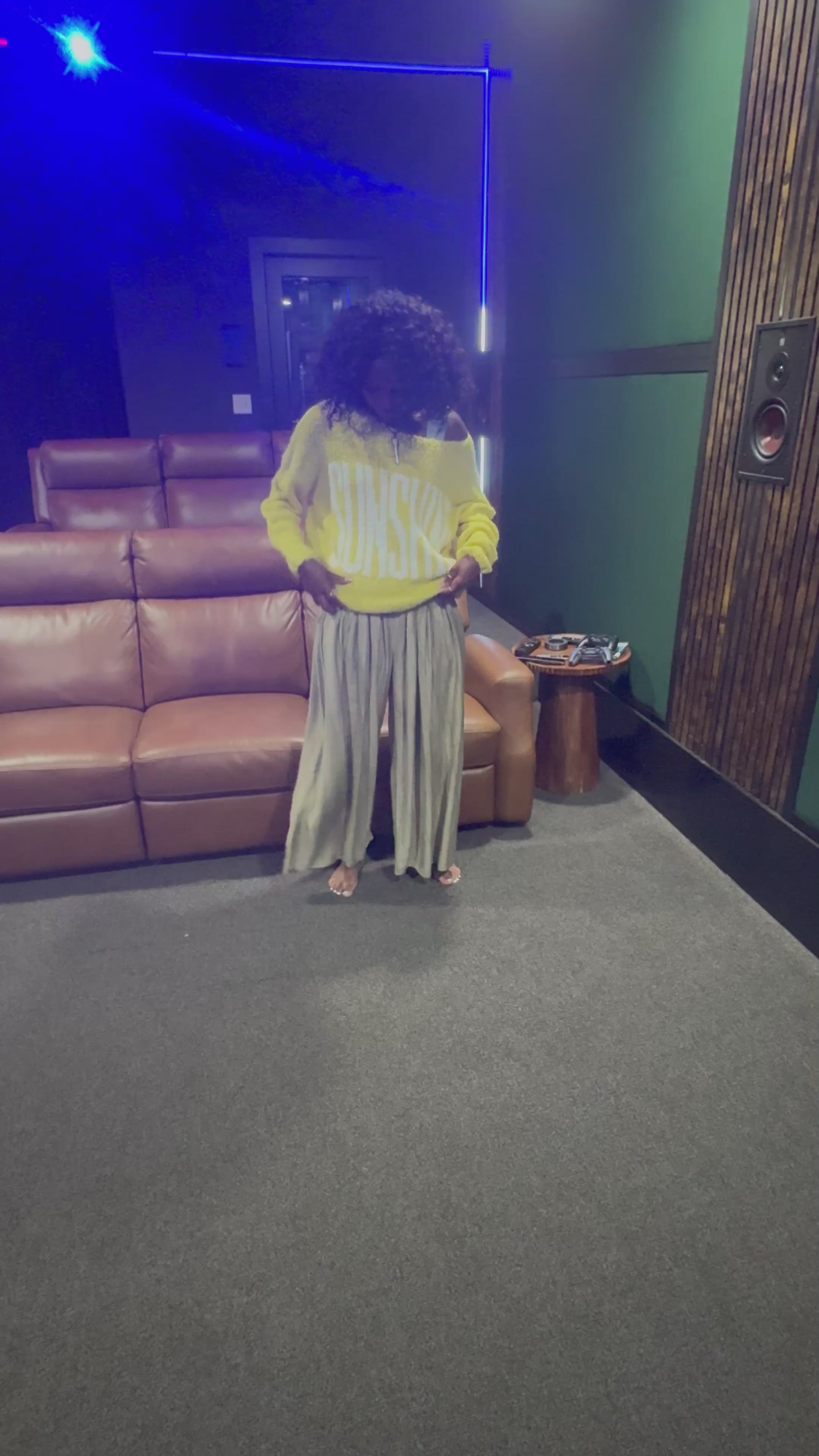 Tempe Crinkle Textured Woven Palazzo Pants